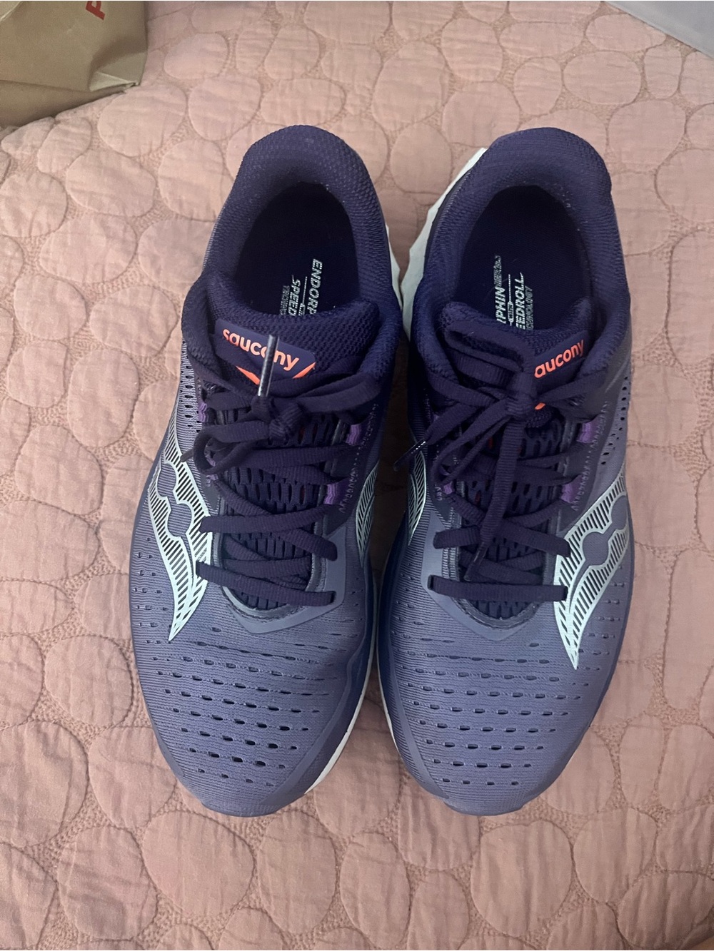 Saucony Women's Purple Athletic Running Shoes with White Logo Accents